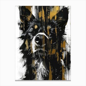 Gold And Black Dog Canvas Print