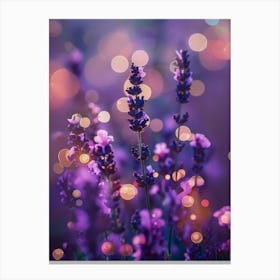 Lavender Flowers With Bokeh Canvas Print