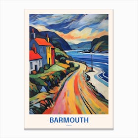 Barmouth Wales 5 Uk Travel Poster Canvas Print