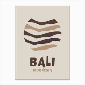 Bali Neutral Brown Canvas Print