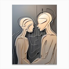 Alien Couple Canvas Print