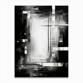 Threshold Abstract Black And White 1 Canvas Print