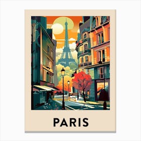 Paris 3 Vintage Travel Poster Canvas Print