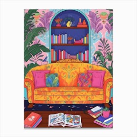 Chill Sofa Positive Room Canvas Print