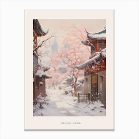 Dreamy Winter Painting Poster Beijing China 1 Canvas Print