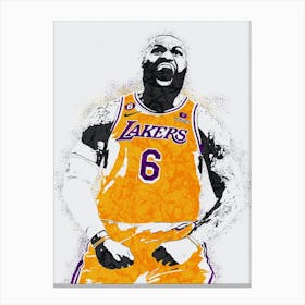 Lebron James La Lakers 4 Canvas Print