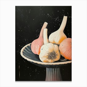 Art Deco Garlic 2 Canvas Print
