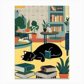 Cat In The Living Room Canvas Print