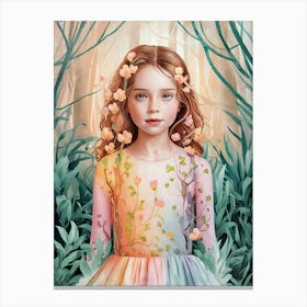 Girl In The Forest 1 Canvas Print