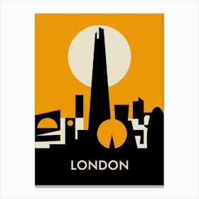 London Skyline Orange Canvas Print
