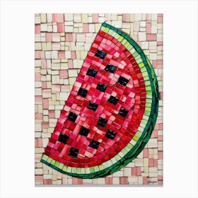 Watermelon Mosaic Canvas Print