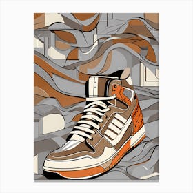 High Top Sneaker illustration, 1358 Canvas Print