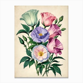 Vintage Floral Bouquet Canvas Print