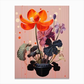 Surreal Florals Cyclamen 2 Flower Painting Canvas Print