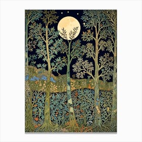 William Morris Moonlight In The Forest 19 Canvas Print