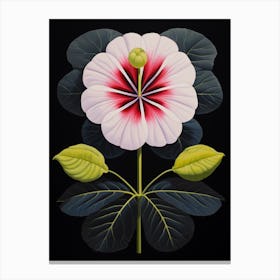Petunia 4 Hilma Af Klint Inspired Flower Illustration Canvas Print