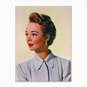 Jo Van Fleet Retro Collage Movies Canvas Print