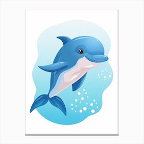Baby Animal Illustration  Dolphin 2 Canvas Print