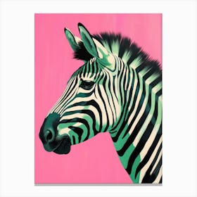 Pink Zebra Canvas Print