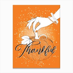 Thankful Pumpkins Canvas Print