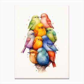 Colorful Birds 1 Canvas Print