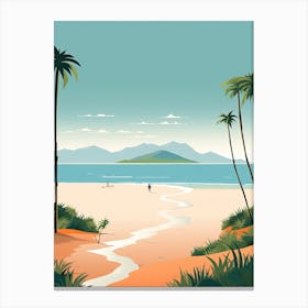 Whitehaven Beach, Australia, Graphic Illustration 2 Canvas Print