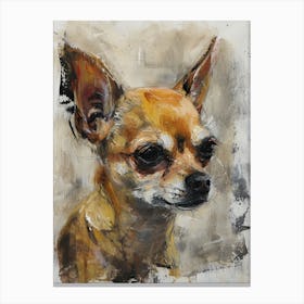 Chihuahua Acrylic Painting 6 Canvas Print