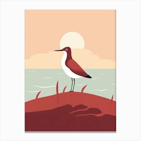 Minimalist Dunlin 1 Illustration Canvas Print