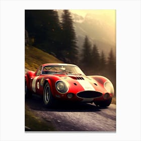 Ferrari Gtb Retro Racing Car Canvas Print