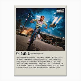 Yhlqmdlg By Bad Bunny 2020 Poster Canvas Print