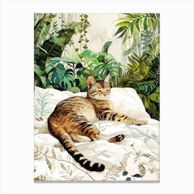 Cat In The Jungle animal Cat's life Canvas Print
