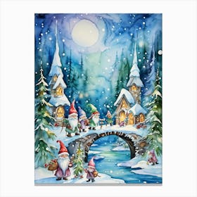 Christmas Gnomes Canvas Print