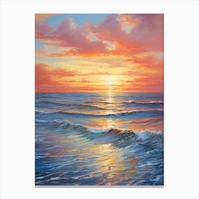 Sunset Over The Ocean 17 Canvas Print