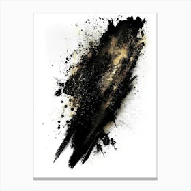 Black Paint Splatter Canvas Print