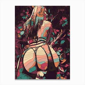 Abstract Geometric Sexy Woman 15 1 Canvas Print