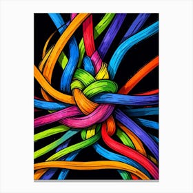 Colorful Knots Canvas Print