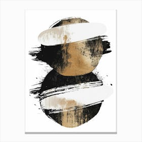 Black And Gold Abstract Painting 43 Canvas Print