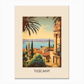 Tuscany Italy 3 Vintage Travel Poster Canvas Print