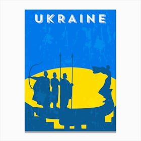 Ukraine, Kiev (Україна, Київ) — Retro travel minimalist poster 1 Canvas Print