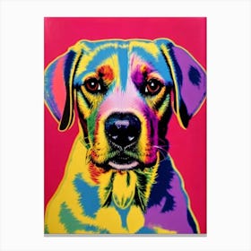 Petit Basset Griffon Vendeen Andy Warhol Style dog Canvas Print