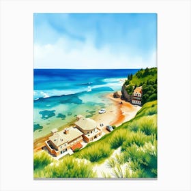 Beach House On The Hill Canvas Print