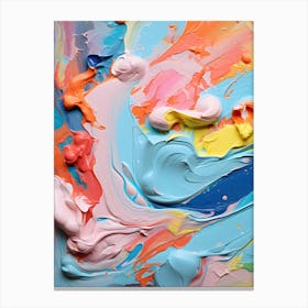 Multicolored Paint Texture V2 Canvas Print