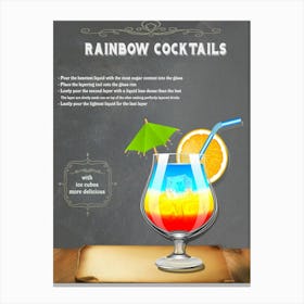 Rainbow Cocktails Canvas Print