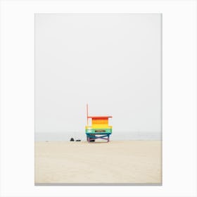 Rainbow Lifeguard Tower Canvas Print