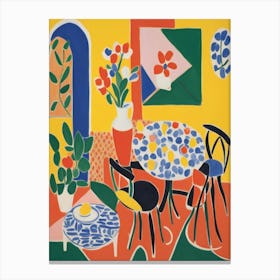 Table In A Room Matisse Style Canvas Print