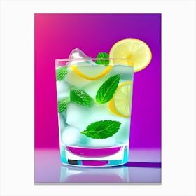 Cocktail With Lemon And Mint 1 Canvas Print