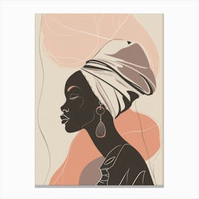 African Woman In A Turban 31 Canvas Print