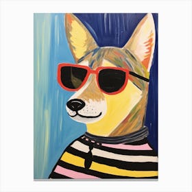 Little Dingo 4 Wearing Sunglasses Canvas Print