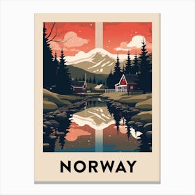 Vintage Travel Poster Norway 8 Canvas Print