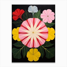 Phlox 2 Hilma Af Klint Inspired Flower Illustration Canvas Print